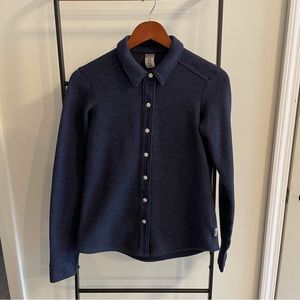 Stio Fleece Snap Shirt in Dark Blue